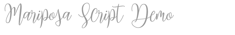 Mariposa Script